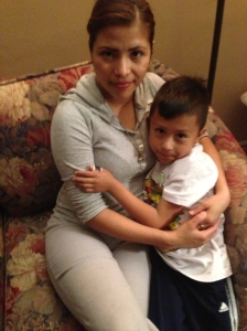 Lucila Hernandez and her son Anthony 